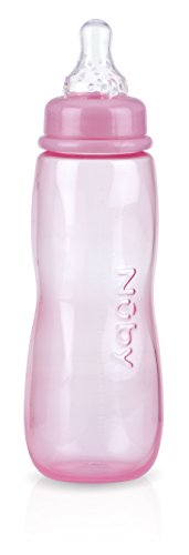 Nuby Standard Neck Tinted Bottle, 8 Ounce, Colors May Vary