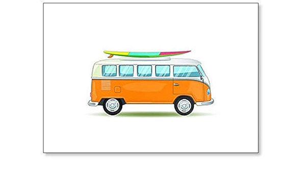 Imán para nevera con diseño de furgoneta vieja retro: Amazon ...
