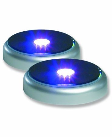 Merchandise Display Base, LED Lighted, Silver, Mirrored Top, Color Changing Lights, (Pack of 2) Best Seller!