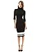 PattyBoutik Women's Turtleneck Ribbed Sweater Dress
