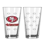 San Francisco 49ers Satin Etch Pint Glass Set