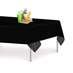 Black 1 Pack Premium Disposable Plastic Tablecloth