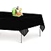 Grandipity 12 Pack Premium Disposable Plastic Tablecloth 54 Inch. x 108 Inch. Decorative Rectangle Table Cover - Black