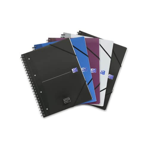 OXFORD Meetingbook Essentials, 5er Pack, DIN A4+, kariert, 90 Blatt, 4 Farben