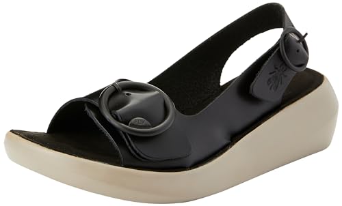Fly London Damen Berk754fly Sandalen, Schwarz, 37 EU