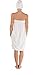 TexereSilk Women's Towel Wrap - Rayon Cotton Blend Spa Wrap Set (The Waterfall, Natural White, Small/Medium)