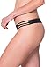 RELLECIGA Women's Triple Strappy Black Bikini Bottoms Thong Size Small