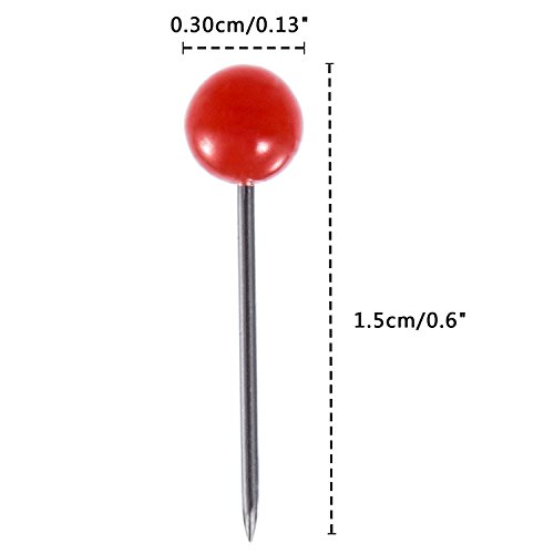 Map Tacks Push Pins Small Size 300 Packs (Red, 1/8 Inch) Pricepulse