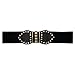 eVogues Plus Size Rhinestone Studded Elastic Belt Black - One Size Plus