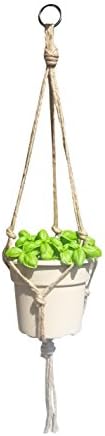 Plant Hanger Jute 36 inch 3 Leg Heavy Duty Indoor Kitchen Ceiling Outside Deck Porch Outside Yard 36-3L