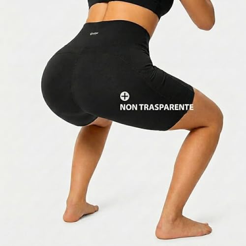 GymCope Women's Gym Shorts High Waisted Sports Leggings Yoga Pants Short Leggings Push Up Stretch Summer for Fitness Gym Cycling Sports Workout