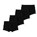 Kaweika Men's Underwear Ultra Soft and Most Comfortable Breathable Boxer Briefs 4 Pack (Medium, Black)