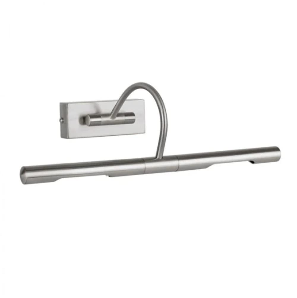 MiniSun | Capri Adjustable Satin Nickel Mains Powered Display Wall Light | Hardwired Picture & Display Lights, Home Décor & Improvement Essential | Mains Wired