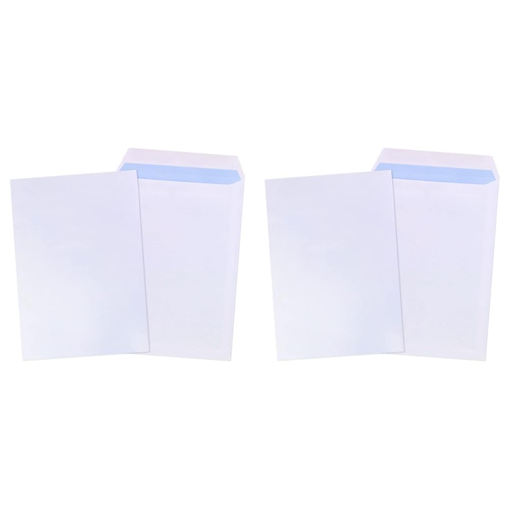 50 x C4/A4 Plain White SELF Seal ENVELOPES 90gsm SS (Pack of 2)