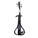 Cecilio Silent Electric Solid Wood Violin with Ebony Fittings, Full Size 4/4 Electric Violin for Beginner and Professional Musicians, Black Metallic