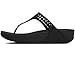 FitFlop Women's Carmel Toe-Post Suede Sandals Dress, Black, 8 M US