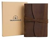 Trouvaille Leather Journal - Leather Notebook for Travels and Adventures - Thick Leather Material - Sketchpad, Journal, Diary, Notepad