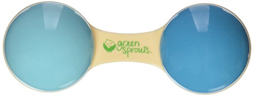 green sprouts Cornstarch Dumbbell Rattle made from Plants