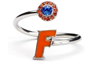 Stone Armory University of Florida Gators Jewelry for Women - Orange Florida Gator Rings with Crystals - Hypoallergenic and Adjustable Sizes 5-12 - Florida Gator Gifts for Women