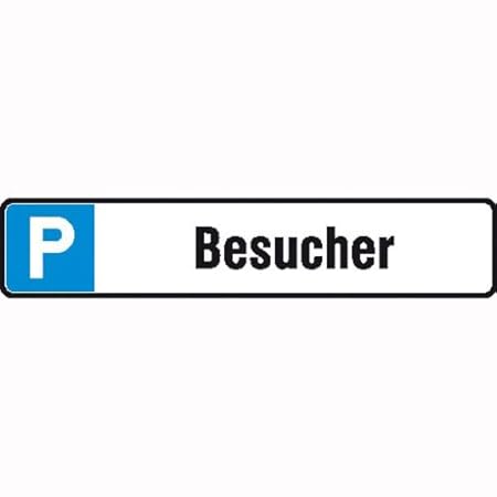 Parking Space P Symbol Text Visitors Aluminium Embossed Size