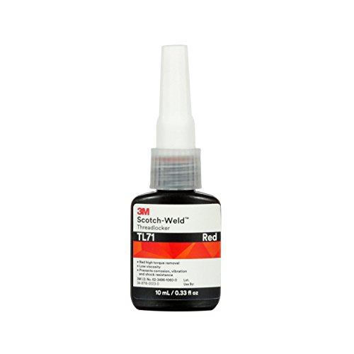 3MScotch-Weld Threadlocker TL71, Red, 10 mL Bottle