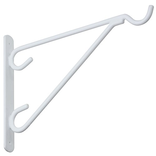 National Hardware V2652 N274-654 Vinyl Coated Outdoor Brackets in White vinyl coated, 12"