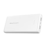 RAVPower Portable Chargers 20000mAh USB Battery Pack with Dual iSmart 2.0 USB Ports, 3.4A Max Output, 2.4A Input Power Bank for iPhone, iPad, Galaxy, and Android Devices (White)