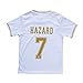 SecenMerch 2019/2020 New Hazard No #7 Real Madrid Home White Kids Soccer Jersey Kit Shorts Socks Set Youth Sizes