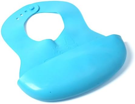 Mammoth XT Adjustable Feeding Rubber Pelican Bib -- Blue (1-Pack) -- 6 m+
