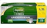 Depend for Men Underwear- L/xl- Gray- 72 Count