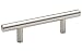 3 in. (76.2 mm) Satin Nickel Modern Straight Euro Style Bar Cabinet Pull (25-Pack)