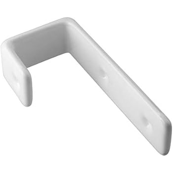 Eforlike 6 PCS 30mm Inside Iron Bunk Bed Ladder Hooks Brackets with White PVC Coated