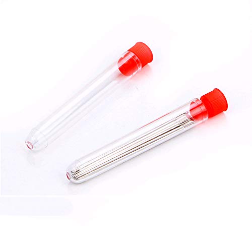 Tcplyn Plastic Felting Sewing Needles Container Clear Needle Storage Tubes with Cap Sewing Needles Storage Bottles Holder 30 Pieces (Needles Not Include)