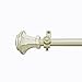 Decorative Window Curtain Rods With Finials, 48 To 86 Inches, 0.75 Diameter - Buono II, Carson Series - Lightweight & Easy To Install, Adjusts Telescopically To Fit Any Window by Achim Home Decor