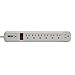 Tripp Lite 7 Outlet (6 Right Angle + 1 Transformer Outlet) Surge Protector Power Strip, 4ft Cord, Lifetime Limited Warranty & $25K INSURANCE (TLP74R), Light Gray