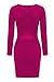 Women's Long Sleeve Cut Out Bandage Bodycon Party Clubwear Dress M Rose Red