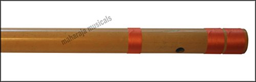 Bansuri Concert Quality, Scale C Sharp Bass 34 Inches, Maharaja Musicals, Finest Indian Bamboo Flute, Accurately Tuned, Nylon Pipe Bag Included, Hindustani (US-PDI-CFJ) - Thumbnail 2