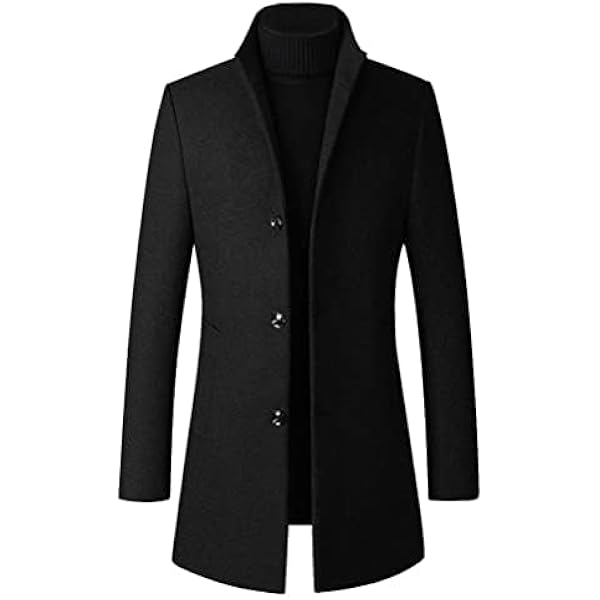 Amazon.com: Mens Long Trench Coats Cashmere Winter Jackets Wool