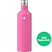 Vremi 16 Ounce Stainless Steel Water Bottle - Double Walled Vacuum Insulated Metal Water Bottle Travel or Gym BPA Free with Leak Proof Lid - Keeps Drinks Hot or Cold Fits Standard Cup Holders - Pink