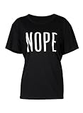 Phoenix Cotton Plus Size Nope Letter Print T-shirt Tee Tops for Men Women