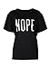 Phoenix Cotton Plus Size Nope Letter Print T-shirt Tee Tops for Men Women