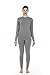 Thermajane Long Johns Thermal Underwear for Women Fleece Lined Base Layer Pajama Set Cold Weather (Medium, Grey)