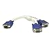 TraderPlus 15 Pin VGA 1 Male to Dual 2 VGA Female Monitor Y Adapter Converter Splitter Video Cable (1 Pc)