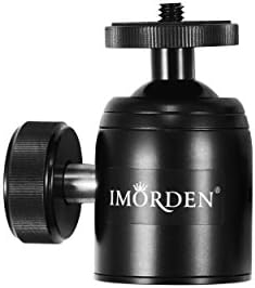 IMORDEN 26mm Tripod Mini Ball Head with 1/4 inch Screw for LED Light, Monitor, Flash Light, Microphone, Gopro, Smartphone, Compact Camera and More