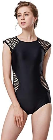 Swimming Costume Ladies Sports Swimsuit One Piece Long Sleeves Plus Size Zip Front Push Up Athletic Swimwear with Chest Pad-10129