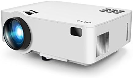 Video Projector, HTLL Home Cinema Mini Projector, 1500Lumens, HD Projector Support 1080P, HDMI, VGA, USB, AV,SD Input for Home Entertainment, TV, Laptop, Gaming, Smartphone etc (4.0-Inch)