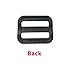 LESCA TEK 30 Pcs 3/4 Inch Black Tri Glide Shoe Buckles Plastic Webbing Adjuster 20mm Triglides Black for Backpack Bag