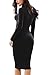 YMING Women Turtleneck Long Sleeve Dress Comfy Bodycon Slim Fit Sheath Dress