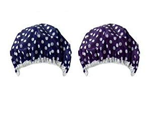 Ekan Set Of 2 Pc Printed Shower Cap With Elastic Band Bathing Salon Hair Cap For Men Women, Bathing Accessories, 20 Gram pack of 1