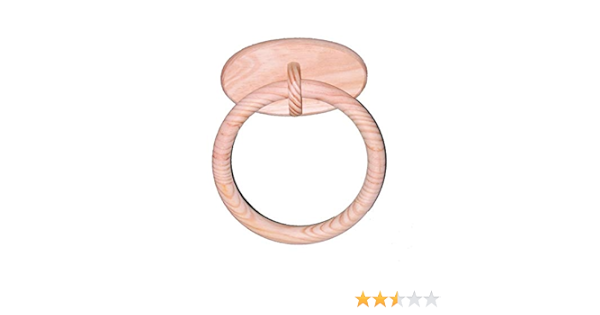 Toallero aro. Madera natural, para pintar. Diámetro 18 cms.